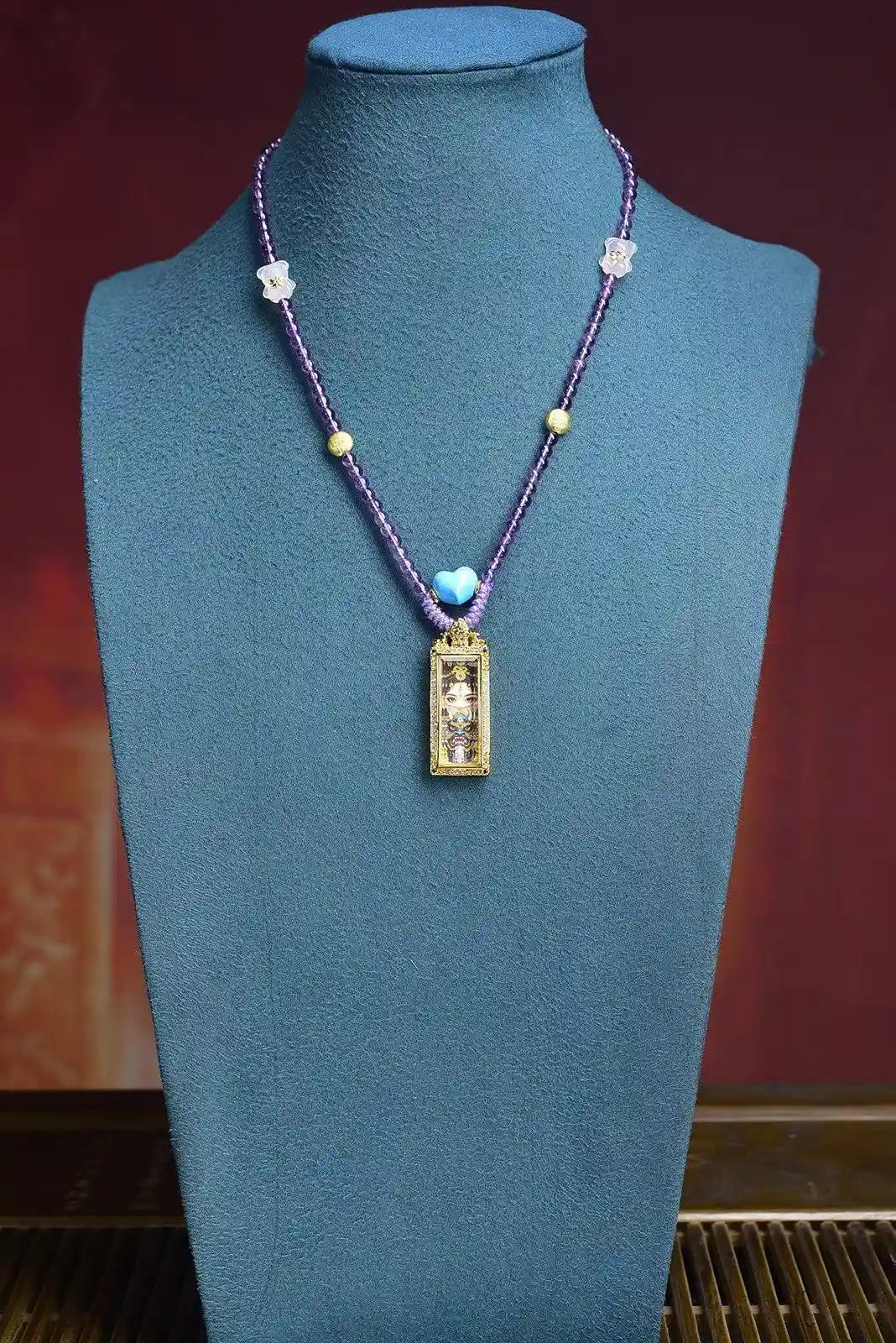 「Zaji Lhamo」 Thangka Gau Necklace