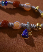 「Golden Wheel & Sacred Turtle」 Square Gau Necklace