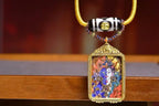 「Dual-Faced Dharmapala」 Thangka Gau Necklace