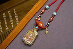 「Samantabhadra on Elephant」 Thangka Gau Necklace