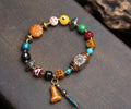 Dice Fortune: Vanji Turquoise Spiritual Bone Multi-Gem Bracelet