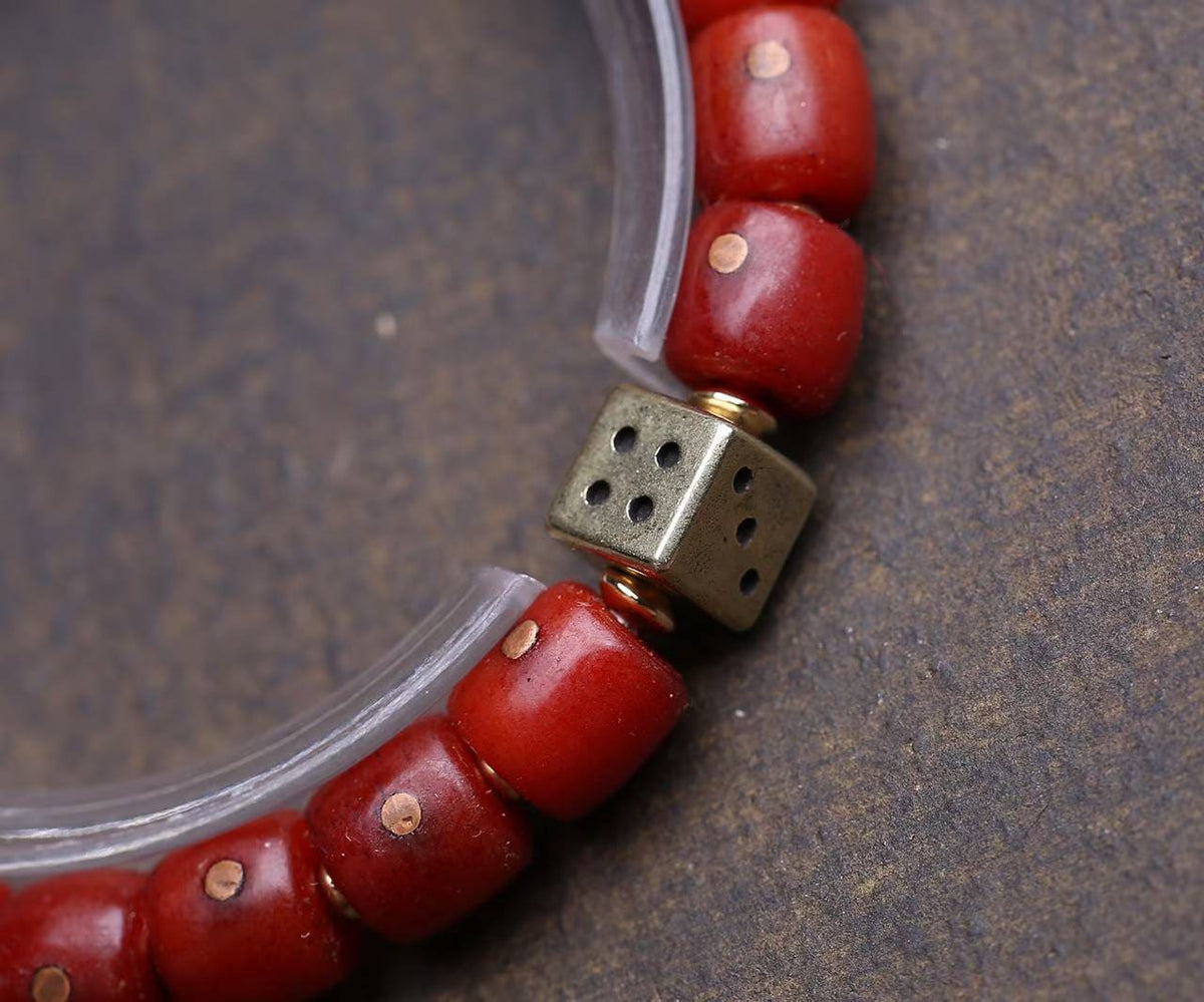 Red Dice and Cinnabar Guardian Bracelet