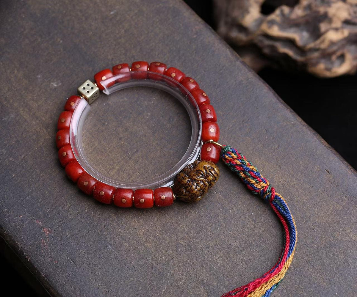 Red Dice and Cinnabar Guardian Bracelet