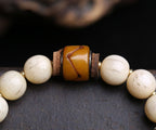 Ethereal Buddhist Bone and Ivory Fruit Bracelet