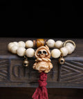 Ethereal Buddhist Bone and Ivory Fruit Bracelet