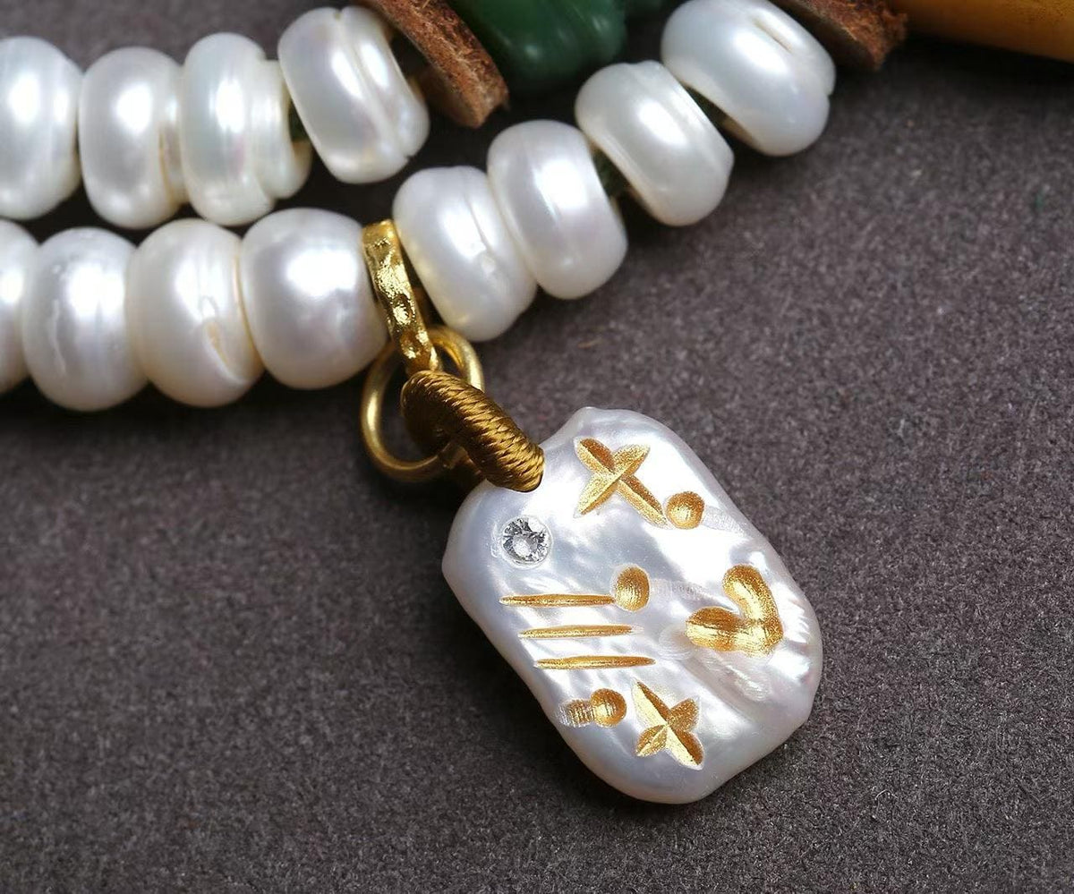 “Spirit Pearl of the Buddhist Sea” Pearl Necklace