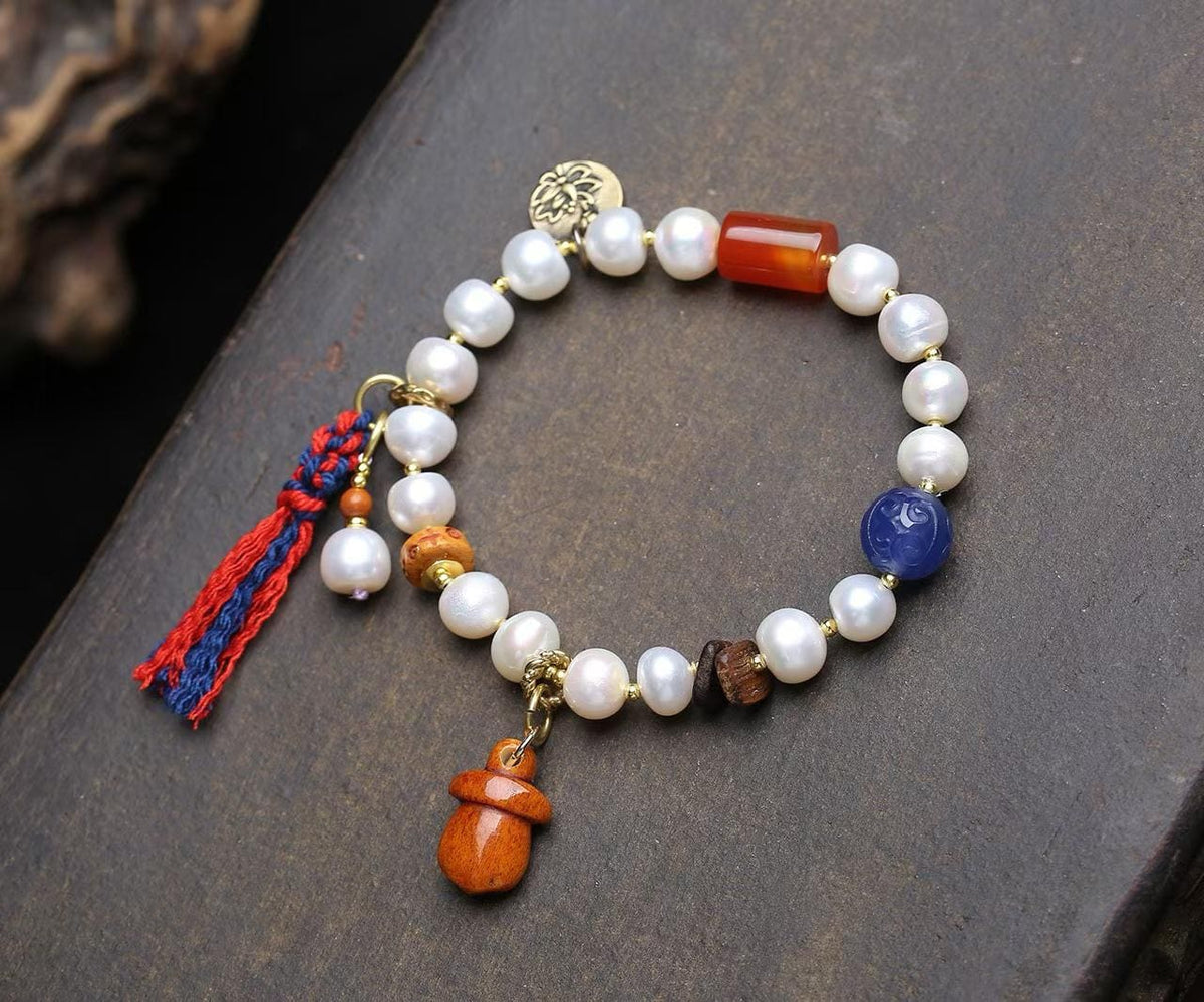 Lotus Treasury Pearl Bracelet