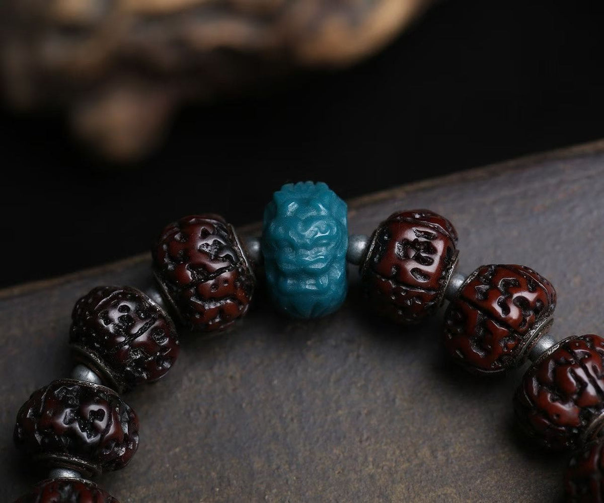 Sanskrit Mantra Dharma Protector Vajra Bodhi Seed Bracelet