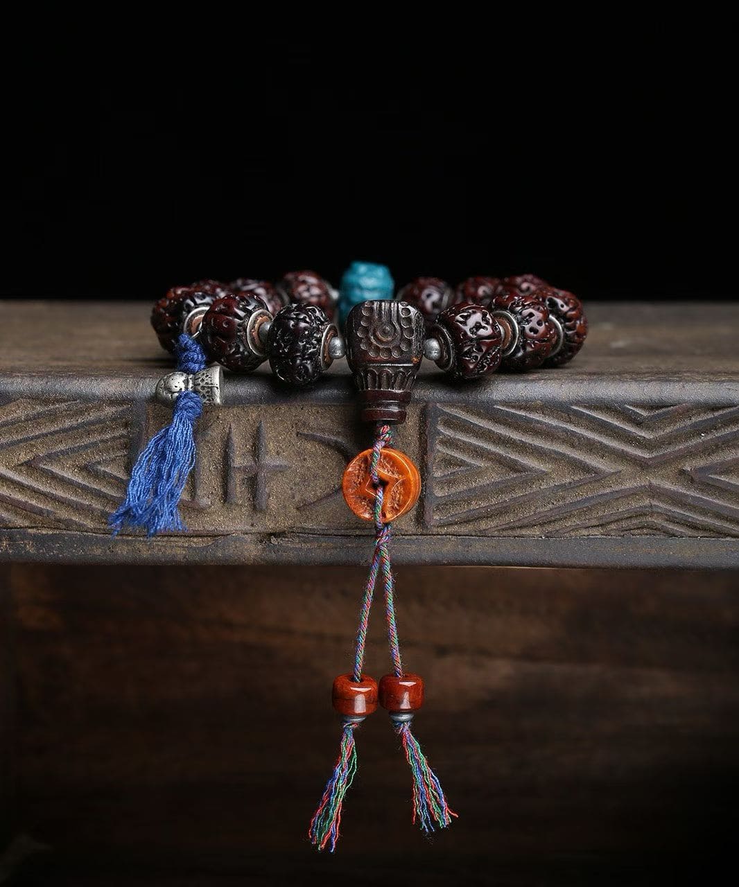 Sanskrit Mantra Dharma Protector Vajra Bodhi Seed Bracelet