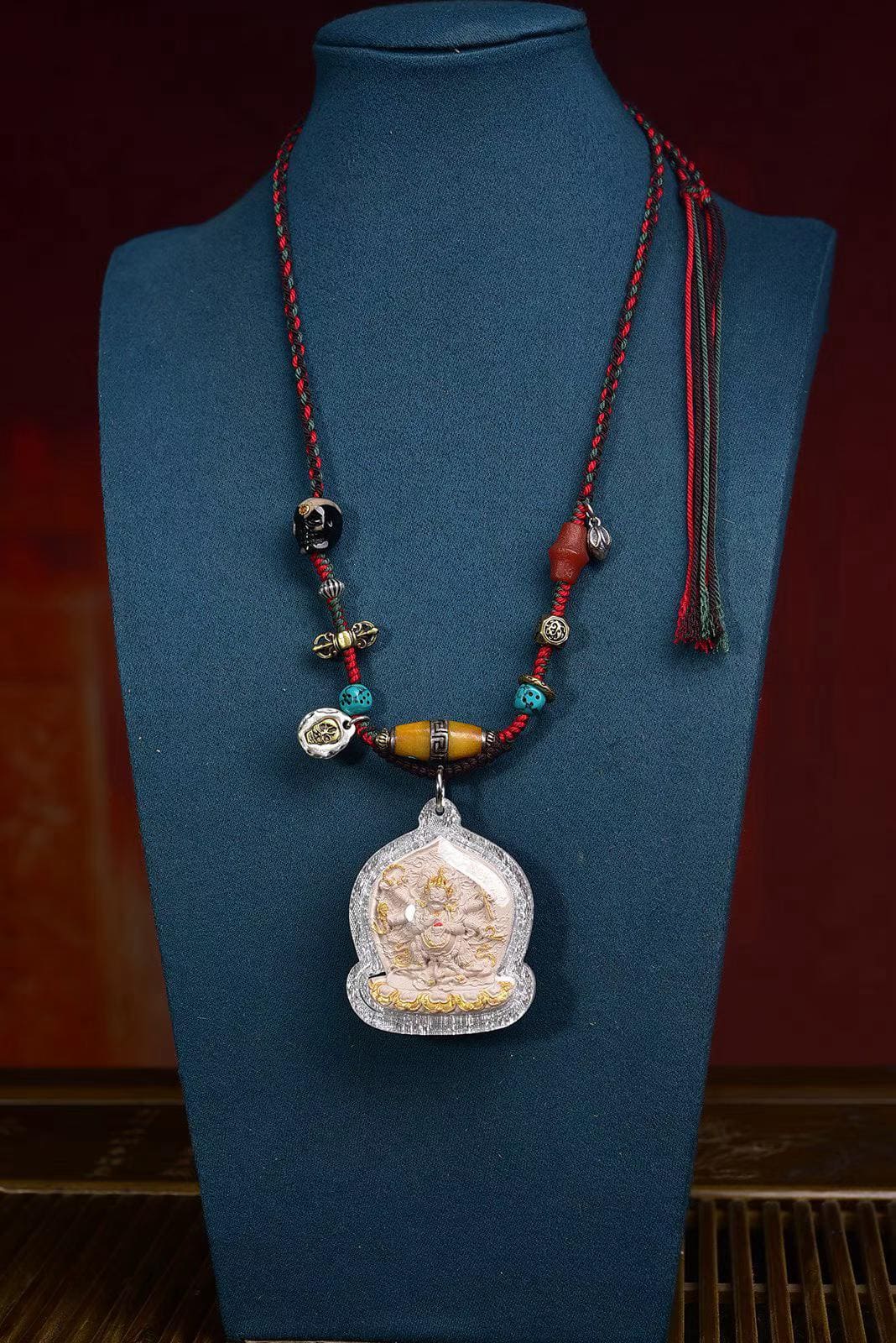 Mahakala Tangka Amulet Necklace