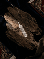 「Self」 Natural White Crystal Hexagonal Prism Necklace