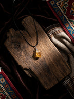 Natural Citrine Necklace | Pendant Sweater Chain