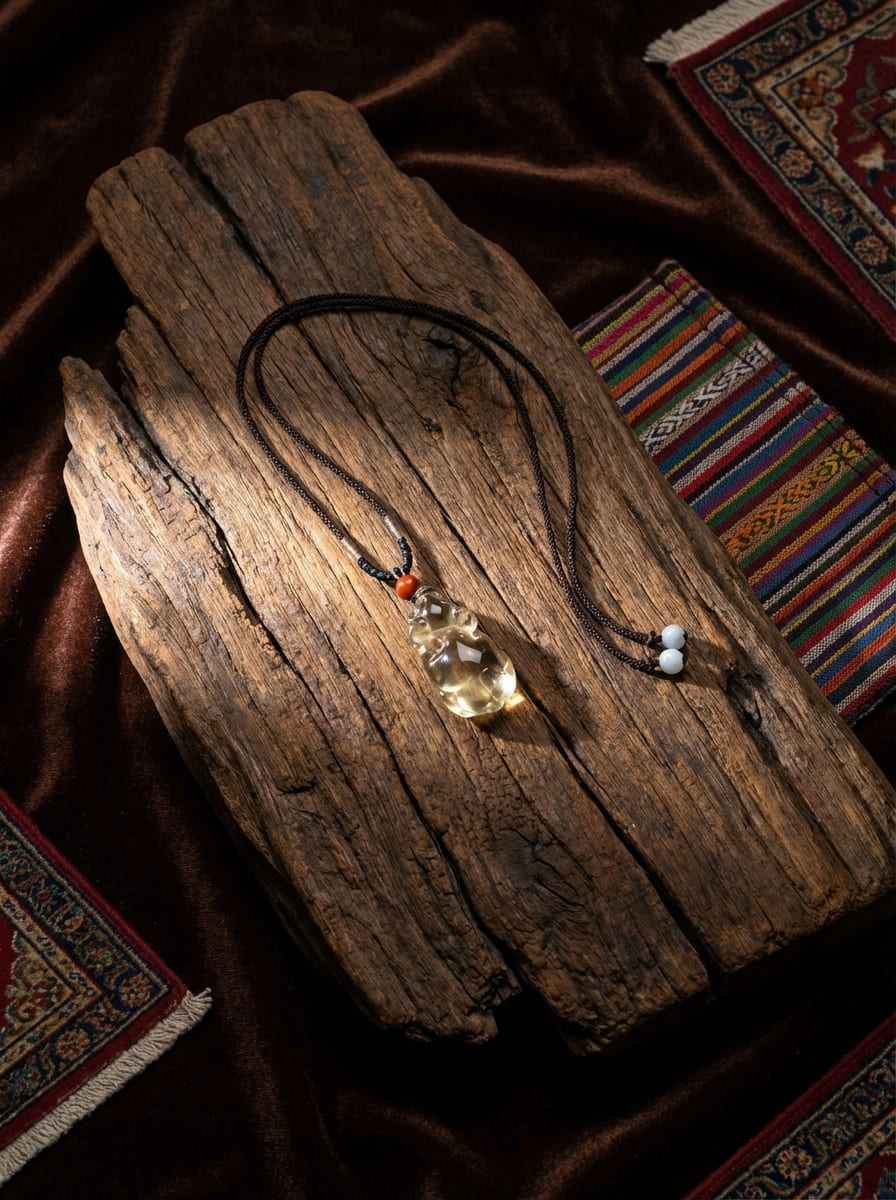 「Spirit of the Zodiac」 Natural Lemon Citrine Zodiac Ox Necklace